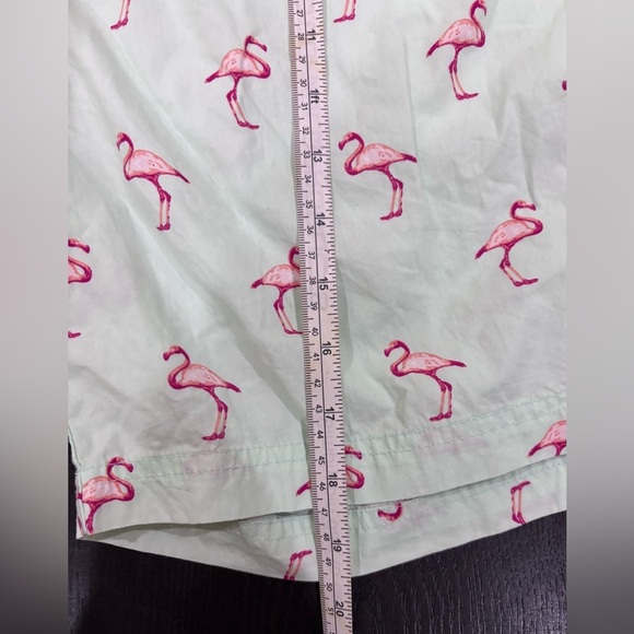 NWOT Massive Men’s Mint Green Elastic Drawstring Shorts Flamingo Design Size XL - Picture 10 of 11